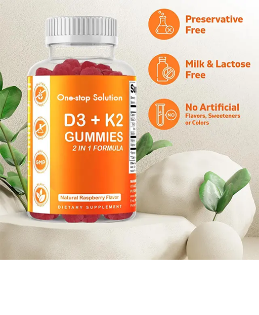 Bone health formula with calcium, D3, and K2